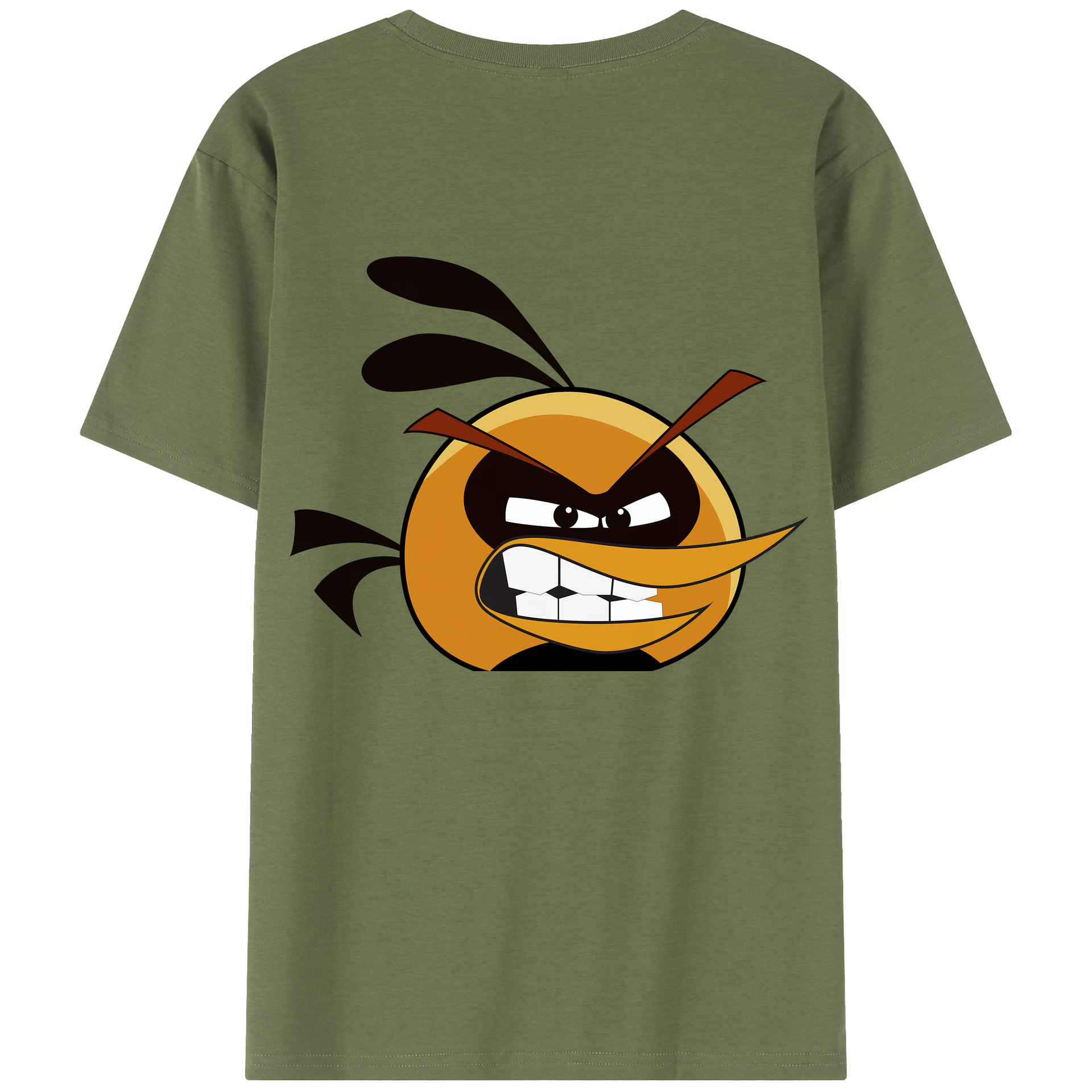 （画像用） Angry Birds アングリーバード 綿100％半袖Tシャツ（背面プリント）